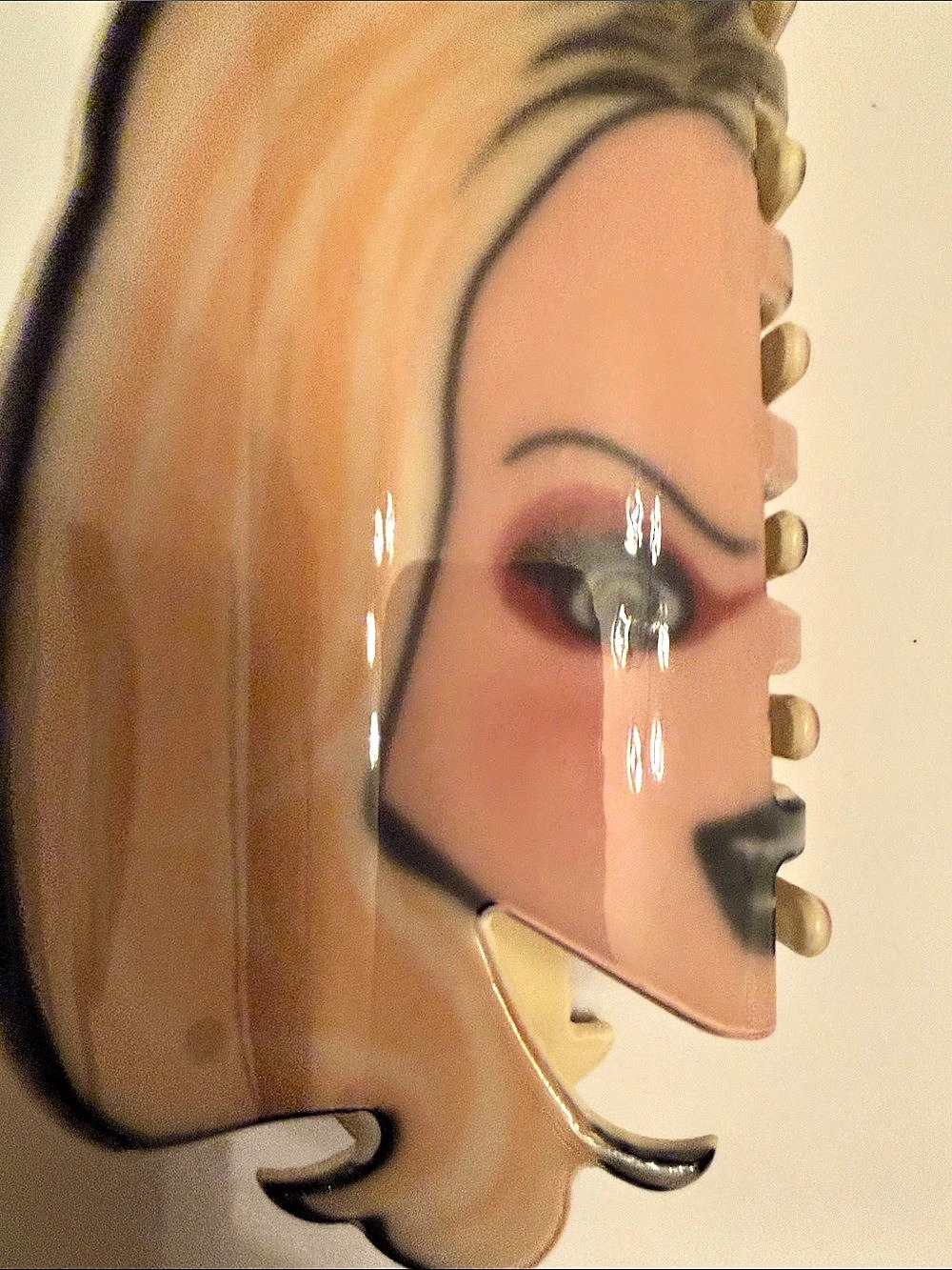 Tiffany Horror Hair Clip in Pink & Brown NWT